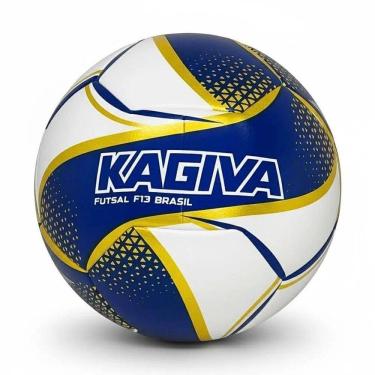 Imagem de Bola Futsal Infantil Kagiva F13 Brasil Sub 13 Azul E Dourado
