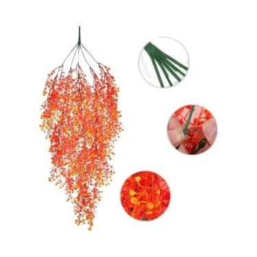 Imagem de Flores De Wisteria Artificiais Resistentes a UV, Planta Falsa Para Dec