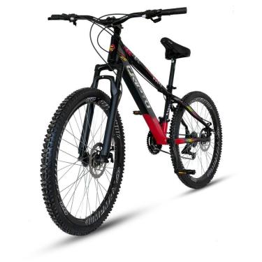 Imagem de Bicicleta Aro 26 Cripto Freeride 21 Marchas Freios A Disco - Preto/vermelho