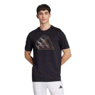 Imagem de CAMISETA M/C GRAFICA JJ3866 - PRETO/VERMELHO 2GG-Masculino