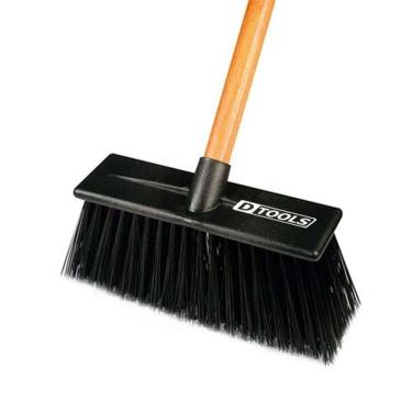 Imagem de Vassourão Gari 28cm Fio Longo - Cabo Madeira 1,40m - Dtools