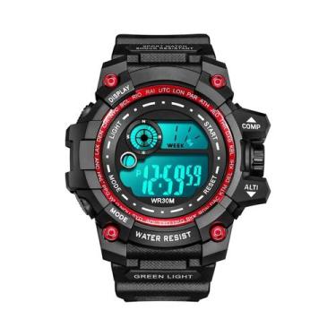 Imagem de Relógio Esportivo Digital Masculino À Prova D'água Com Cronômetro, Con