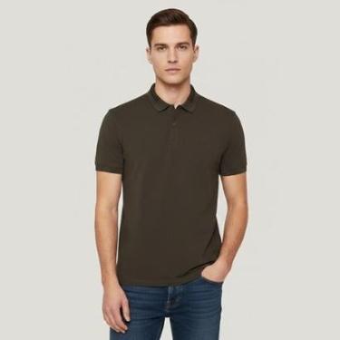 Imagem de Camisa Polo Dudalina Jacquard Gola Masculino-Masculino