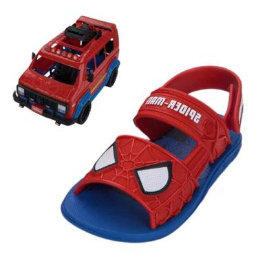 Imagem de Sandalia Infantil Menino Personagem Spider Man Leve Furgao - Homem Ara
