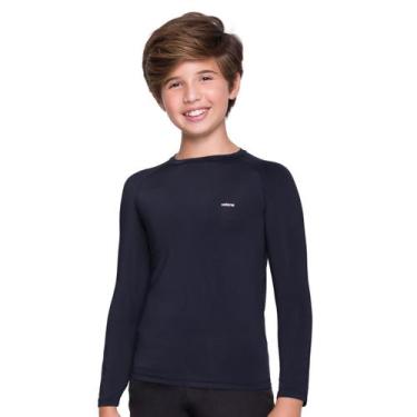 Imagem de Camiseta Manga Longa Juvenil Com Proteção Unissex UV Selene, 16, Preto