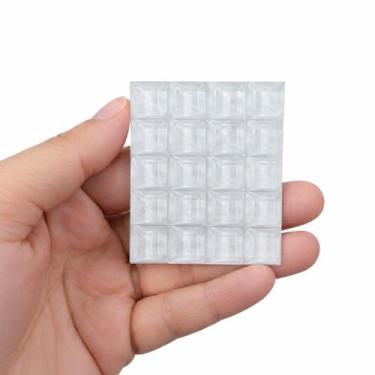 Imagem de Protetor Quadrado Anti Impacto Adesivo Batida Ruído Parede Moveis Port