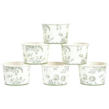 Imagem de Copos de lanche descartáveis Elyxio Floral Treat 9 onças (270 mL) 50 u