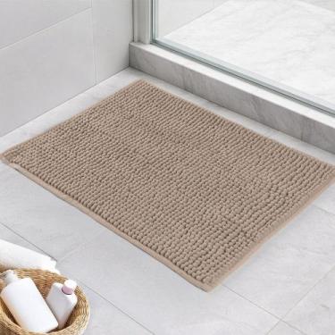 Imagem de Tapete Banheiro Macarrão Bolinha Popcorn Antiderrapante Macio Absorven