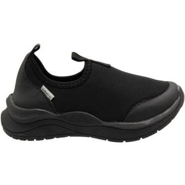 Imagem de Tênis Slip On Escolar Ortofino Macio Juvenil Basic Menino, Preto, 31