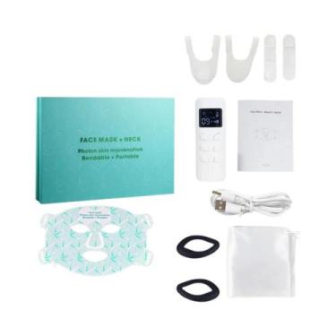 Imagem de Máscara Facial De LED Infravermelho De 7 Cores Para Terapia De Luz Ver