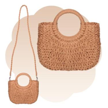 Imagem de Bolsa de Praia Verão Feminina Elegante Espaçosa Artesanal - Plike