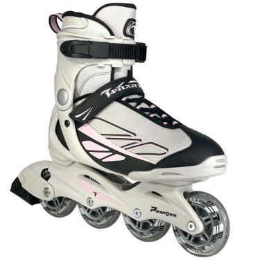 Imagem de Patins Inline Recreação Traxart Perform Rose - 80mm ABEC-5-Feminino