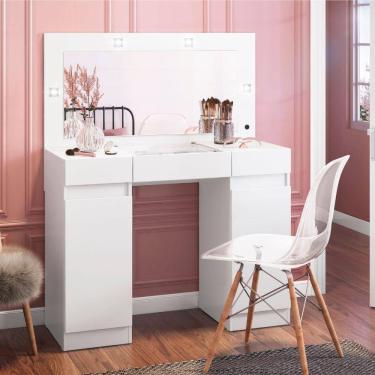 Imagem de Camarim Albatroz Studio 2 Portas 4 Gavetas 21.501.127 Branco Com Fosco