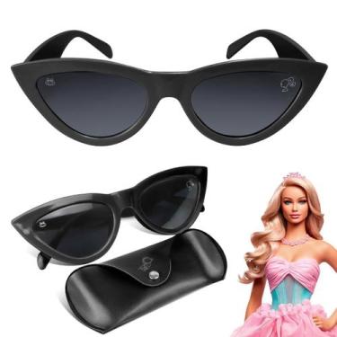Imagem de Oculos Sol Vintage Barbie Criança Infantil Gatinho + Case qualidade pr