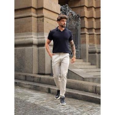 Imagem de Calça Sarja Alfaiataria Slim Fit Masculina Bege Codi Jeans-Masculino