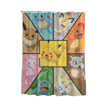 Imagem de Cortina De Chuveiro Com Desenho De Squirtle Pokemon, Decoração Leve Pa