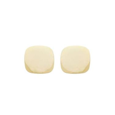 Imagem de Brinco botão quadrado melissa folheado a ouro 18k - PIUKA, Ouro 18k, 6