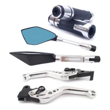 Imagem de Kit Manete Manopla Retrovisor Fazer 250 150 Fz25 Fz15 Abs - Special Li