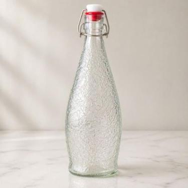 Imagem de Garrafa Vidro 950ml Tampa Hermética Licoreira Vintage - Genérica