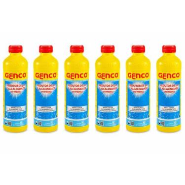 Imagem de Kit 6 Genco Redutor Ph Menos Líquido 1L Ácido líquido para baixar o pH