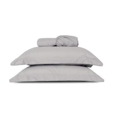 Imagem de Jogo de Lençol Cama Slim Casal Queen 03 Peças Percal 200 Fios - S & L 