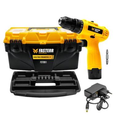 Imagem de Parafusadeira Furadeira 3/8 12v com Caixa de ferramentas - Fasterr