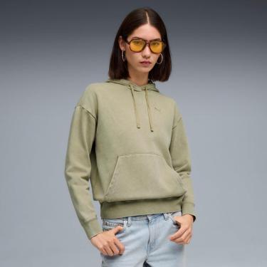 Imagem de Moletom Puma Com Capuz Essentials Elevated Relaxed Wash Feminino-Feminino