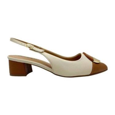 Imagem de Sapato Piccadilly Sligback - Feminino - Off white - 35, Off white, 35
