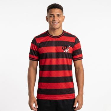 Imagem de Camisa do Flamengo Masculina Listrada Jacquard-Masculino