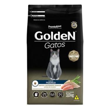 Imagem de Ração Golden Gatos Sênior Castrados sabor Frango 3 Kg, 3024-062