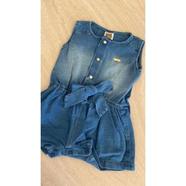 Imagem de Macacão Aconchego Jeans - Aconchego do Bebê, Azul, M