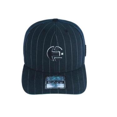 Imagem de Boné Snapback E-Stars Aba Curva - Preto Listrado