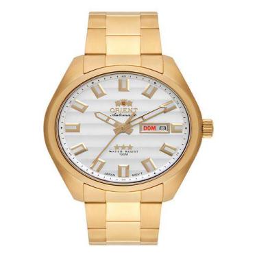 Imagem de Relogio orient automatico prata metal dourado 469gp076f s1kx, DOURADO