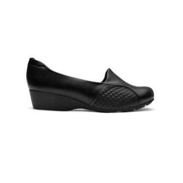 Imagem de Sapato Modare Anabela 7014229 Napa Joanete Feminino, 35, Preto