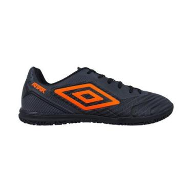 Imagem de Chuteira Futsal Umbro Attak III Adulto, Preto, Laranja, 46