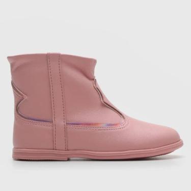 Imagem de Bota Infantil Menina Molekinha Bebê 2706.316.12638, Rosa, Rose hologra