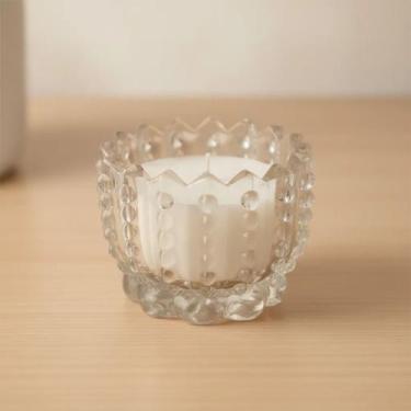 Imagem de Castiçal Com Vela Vidro Rechaud Copo Porta Casamento 7x7cm - Megafit