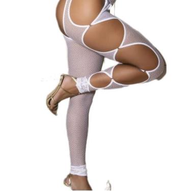 Imagem de Meia calca de renda e arrastao com estilo sensual - Garota veneno, Bra
