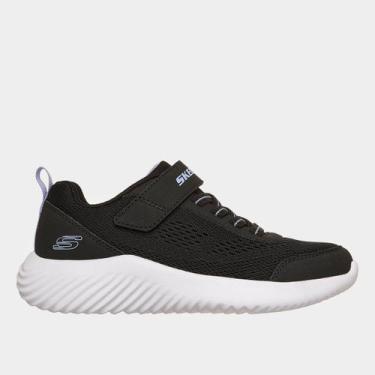 Imagem de Tênis Infantil Skechers Bounder Free And Easy Menina, Preto, 32