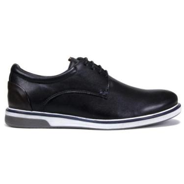 Imagem de Sapato Casual Zapattero Couro 753 Masculino, 42, Preto