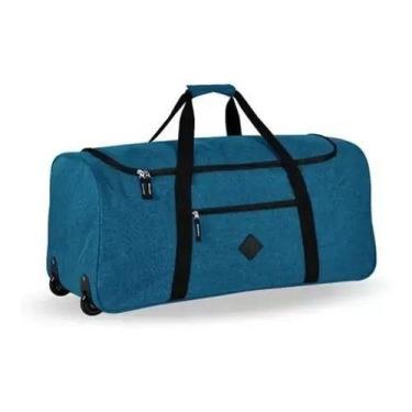 Imagem de Bolsa Sacola Mala De Viagem Rodinhas Alça Grande Clio Cores, Azul