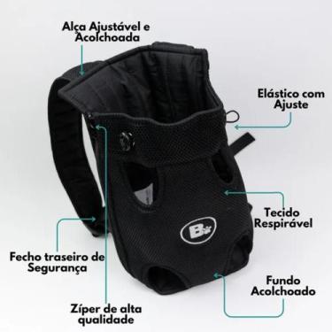 Imagem de Canguru para pet b.live in pet - BLIVE IN PET, Preto, GG