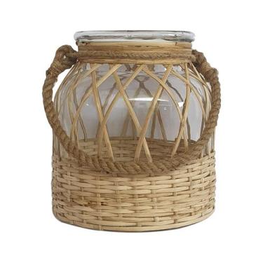 Imagem de Vaso Bahamas vidro fibra sintética 21,5x23cm -L Hermitage, 3 meses por