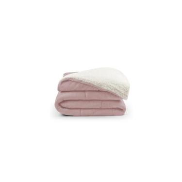 Imagem de Coberdrom Cobertor Casal Queen Soft Sherpa Dupla Face Macio Cor: Rosa 