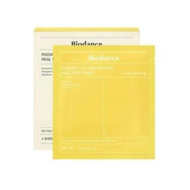 Imagem de Máscara Facial Biodance Radiant Vita Niacinamide Real Deep caixa com 4