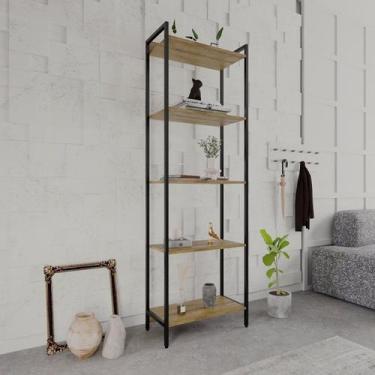 Imagem de Estante de Livros Industrial 60CMX187CM Multiuso 5 Prateleiras 187CMX6