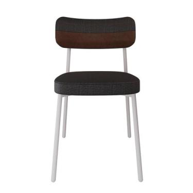 Imagem de Cadeira Alloa Fixa com 4 Pés 50 x 44,7 x 83,8 cm com 1 Unidade Preto/W