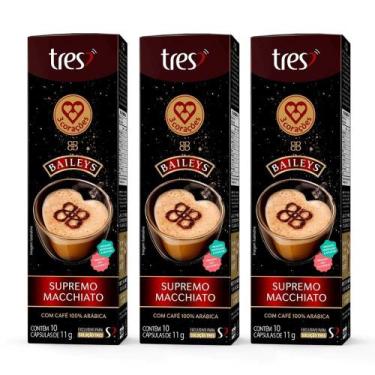 Imagem de 30 Cápsulas Três Corações, Baileys Supremo Macchiato, Baileys Supremo 