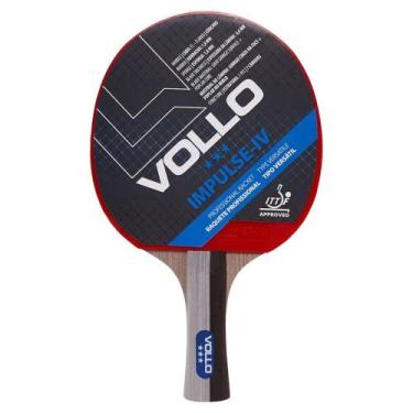 Imagem de Raquete Tênis de Mesa Vollo Impulse IV VT604-4, Preto, Vermelho, Único