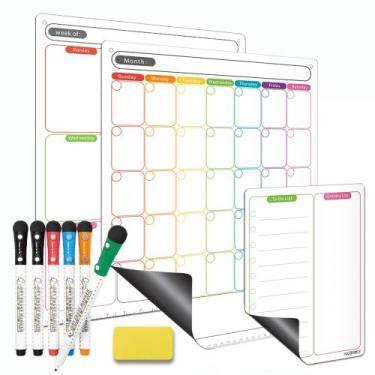Imagem de Conjunto de Quadro de Escrita Magnético Mag-Fancy com Calendário de Ap